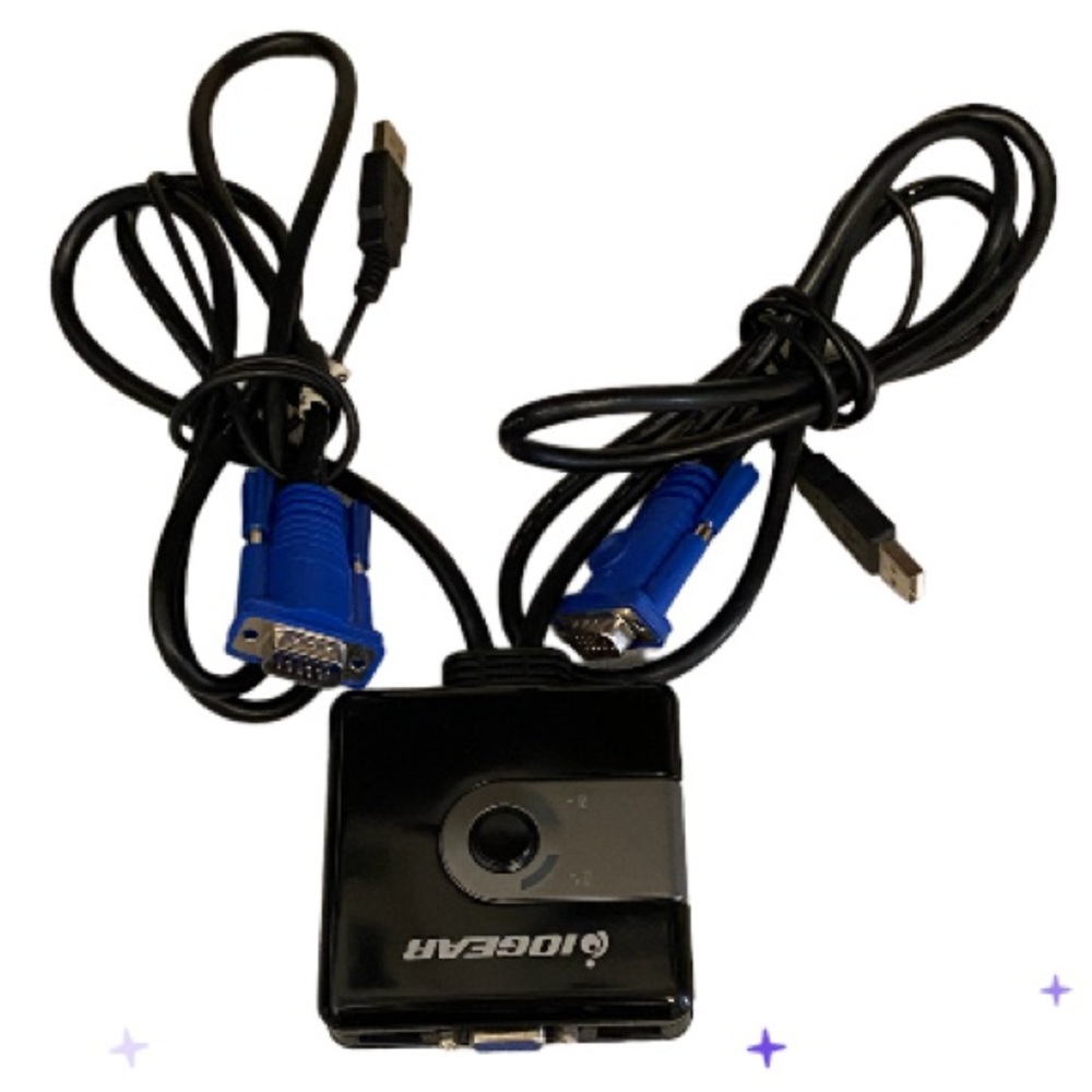 Iogear 2 port USB VGA KVM switch GCS42UWG tested